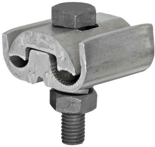 Morris Products 96020 Parallel Groove Clamp, 1 Bolt, Aluminum, 1/0 - 4/0 CU-AL Main, .373 - .563 Wire Diameter Main; 8-1/0 CU-AL Tap, .128-.398