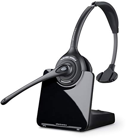 Poly - CS510 Support Convertible Wireless Headset (Plantronics) - Over-the-Head One Ear/Monaural Headset - DECT 6.0 - Connects to Desk Phone - Telephone Headset