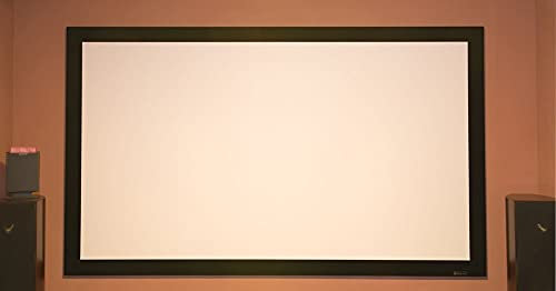 Écran de projection sur cadre HiViLux Gain 1,0 - En toile blanche de cinéma pour 3D, 4K, UHD, ALU 21:9 Bild:199x85cm 85 Rahmenstärke 9cm