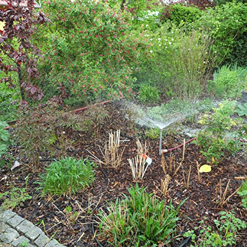 Edelstahl Beetregner/Rasensprenger/Pilzregner/Regnerpilz/Heckenregner/Regnerlanze, OHNE Plastik oder Kunststoff, Steckkupplungs-Anschluss, ca. 500 mm Gesamthöhe