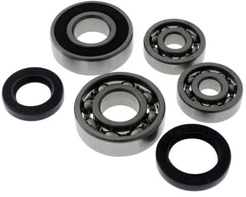 Kit de pédalier de transmission avec joints pour MBK Booster Track 50cc, Flipper, Mach G, Nitro | Pour scooters de 50 centimètres cubes Minarelli couché/vertical; 6200 C3,6203 C3, 6203 2RS; compatible avec MBK Mach G, Nitro