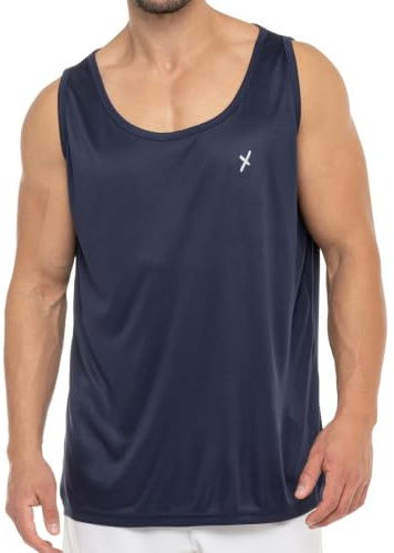 CFLEX Sportskjorta för män, fitness, linne, sportkläder, kollektion, marinblå, M