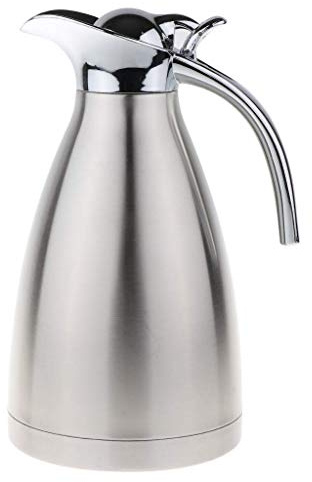 Tubayia 1,5L Edelstahl Thermoskanne Teekanne Kaffeekanne Doppelwandig Vakuum Isolierkanne für Tee/Wasser/Kaffee (Silber)