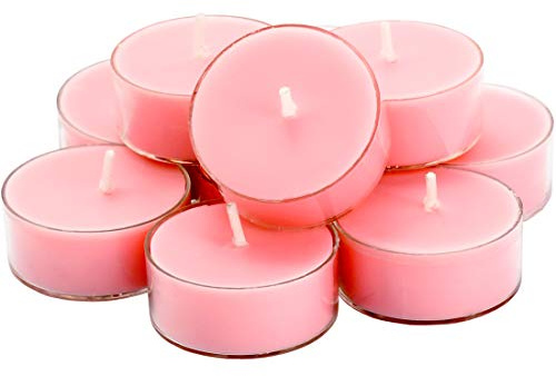 DEYBBY Scented Tea Candles 4 Hours Burn 12 Pack Rose