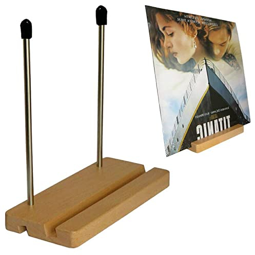 Support de Rangement Pour Disques Vinyles de 17,8 cm et 30,5 cm - Présentoir Simple Dans un Élégant Support Portable Moderne - Pour Téléphone, Tablette