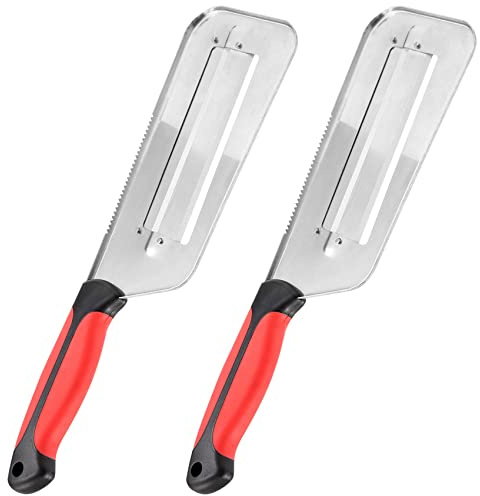 Wisboey 2 StüCke GemüSe Doppel 2 Scheibe Klinge Messer Fisch Schuppen Reiniger Messer Kohl Gurke Karotte Zwiebel SchäLer