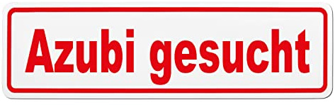 Magnetschild Azubi gesucht | Schild magnetisch | mehrere Größen lieferbar (35 x 10 cm)