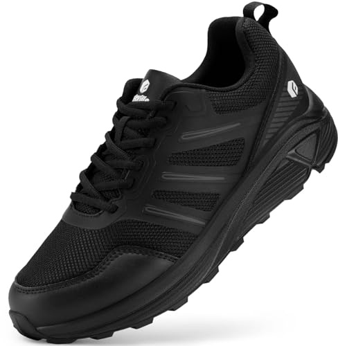 FitVille Wide Fit Mens Trainers Trail Running Shoes | Breathable, Hiking, Trekking, Arch Support, Walking Shoes, Comfortable, Sports
