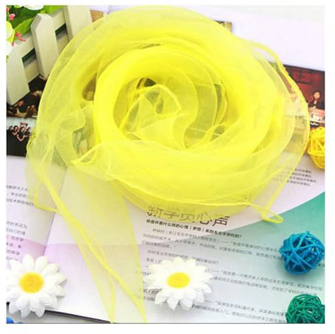 Rockreyoa 10 Stück 60 * 60cm Jongliertücher Buntes Tanz Tücher Chiffontücher Seidentücher für Tanzen, Jonglieren, Sensorisches, Tanztücher, Aktivitäten Zubehör, Kindergarten Kindershow Gelb