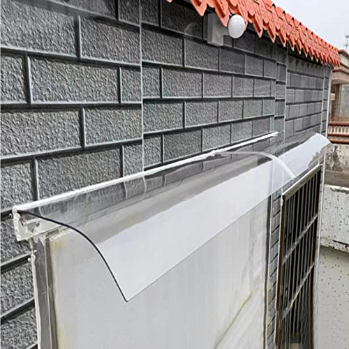 Regenmarkise, Fenster-Regenschutz, Gartenüberdachung im Freien, Terrassen-Veranda-Markise, Haustürüberdachung, Außenmarkise, Gebogene transparente Polycarbonat-Abdeckung, Maximale Tragkraft