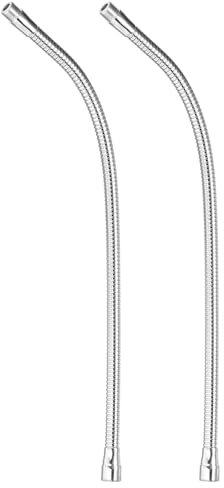 PATIKIL 20 Microphone Col Cygne, 2pcs 5/8-27 Filetage Métal Universel Tuyau Flexible Bras Col Cygne Tube Rallonge pour Multifonction DIY, Argent Ton