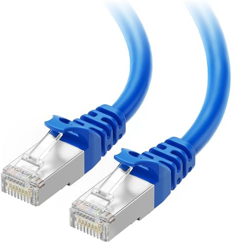 Cable Matters 10Gbps Snagless Shielded Cat 6A Ethernet Cable - 10ft, Cat 6A Cable, Cat6A Cord, Ethernet Cord, Blue
