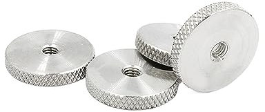 Handdrehschraube, 2/3/5 Stück, Rändelmuttern, 304 Edelstahl, flacher Kopf, handgeschraubte Rändelmutter, runde Mutter, Hardware-Befestigungselemente M3 M4-M12 (Farbe: M6 (16 x 5) 5 Stück)(M5(20x5)3pcs
