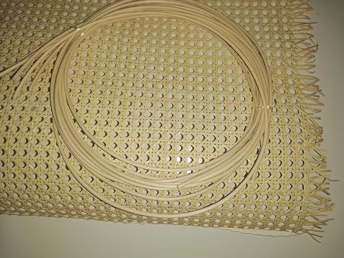 Restauraciones Vintage Kit de Rejilla Mimbre para Sillas, (Junquillo diámetro 3,5mm, 51 cm x 44 cm)