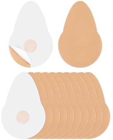 MELLIEX 5 Pares Pezoneras de Invisibles Desechable Cubierta de Pezón Sujetador de Adhesivo Cubre Pezones Desechable Satén Pezón Levantamiento Cubierta Mujer