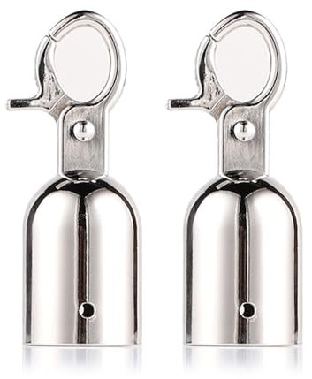 Lot de 2 butées de cordon robustes en acier inoxydable pour assurer la stabilité de la corde de terrasse extérieure et de clôture