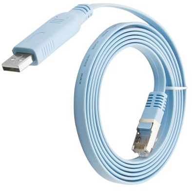 coalwop SH-RJ45 Cavo da USB a Console con chip PL2303GT per Router e Switch Cisco 1,8 m RJ45 Cavo Console USB a RJ455 con Windows7 8 10 Mac OS e Linux per Dispositivi di Rete Configurazioni di Rete