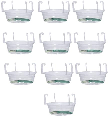 Reusable 10PCS Heavy Duty Plant Drip Trays Hanging Water Catchers Suitable For Potted Plant Indoor Outdoor Use Stackable Plant Drip Trays With Hook