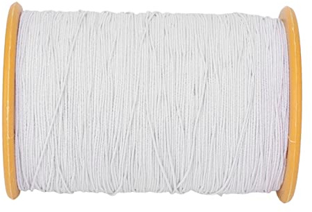 RIZGHWOY Cordon élastique pour la Fabrication de Bijoux, Ficelle en Polyester de 0.5mm, Fil de Perles de Bracelet avec Bobine, Fournitures Artisanales