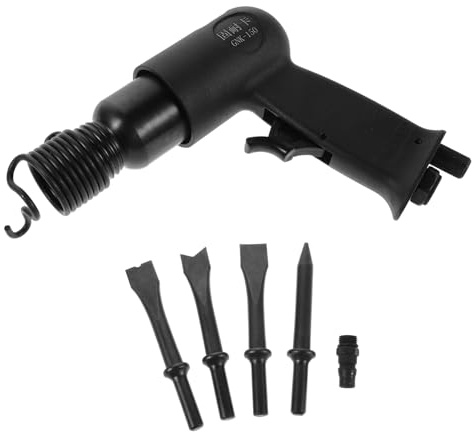 Cabilock Kit de Herramientas Neumáticas Multifunción con Martillo y Cinceles para Eliminación de y Trabajo Metálico Resistente