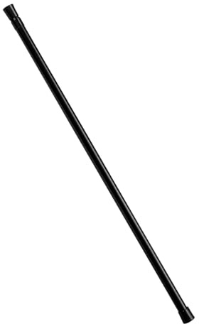 1PCS 84-150cm Curtain Poles Telescopic Tension Curtain Rail No Drill Adjustable Tension Rod Shower Rail Curtain Pole for Kitchen Cupboard Bathroom Window (Black, 84-150cm)
