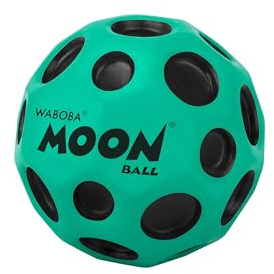Waboba The Original Moon Ball - Hyper Bouncy Ball – Makes Pop Sound When Bounced - All Ages Extreme Bounce & Fun - Perfect for Active Play & Indoor or Outdoor Games - Teal