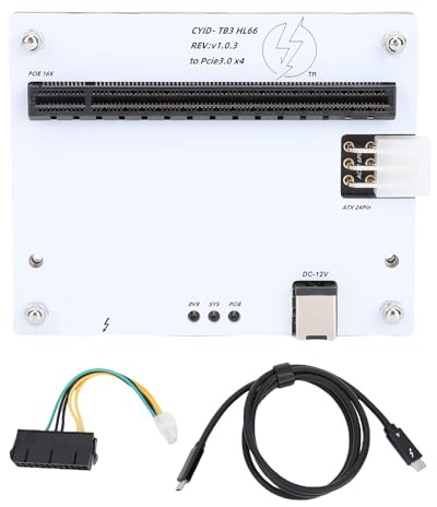 Fabater Base para Tarjeta Gráfica Externa, Estación de Acoplamiento GPU Externa USB4.0 con Cable de Datos de 1 M para Ranura PCIE 16X Compatible con Soporte para SSD PCIE X4 para