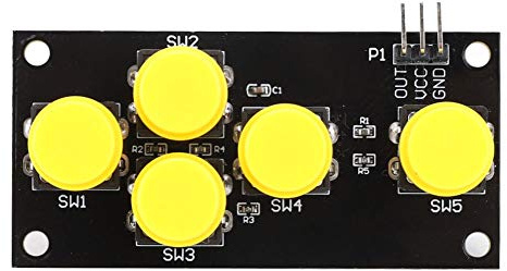 HPZIHUIT 2-teiliges Tastatur-Entwicklungsboard AD-Tastatur Simulieren Sie die Taste mit fünf Tastenmodulen
