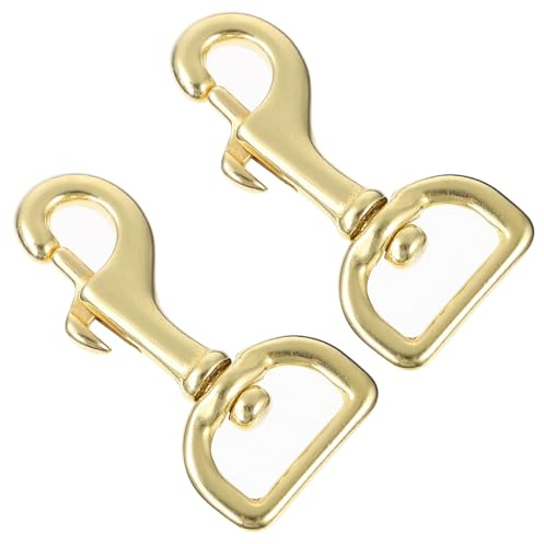 Beavorty Swivel Eye Snap Hooks Brass Flagpole Snap Clips 2 Pieces Sturdy Rotating Dog Collar Practical Trigger Clasps for Outdoor Sports and Water Activities