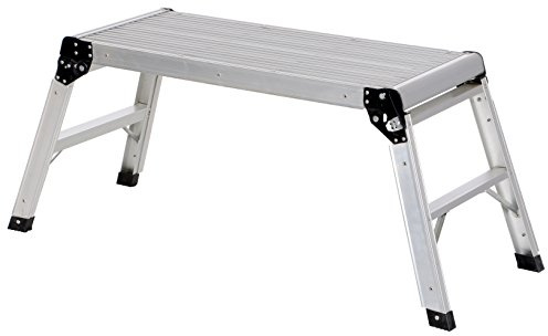Vestil AFSP-2 Aluminum Folding Step Platform 15 In. x 35 In. 250 Lb. Capacity Silver