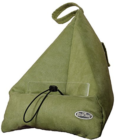 Book Seat 9346017000055 Lesesack/Buchstütze/Buchkissen/Tablet PC halter/Reisekissen mit Tasche, olive