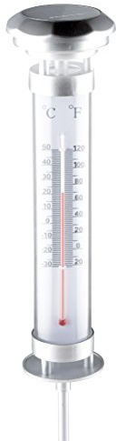 Grundig Solar Light Thermometer, silber, 9 x 9 x 57 cm