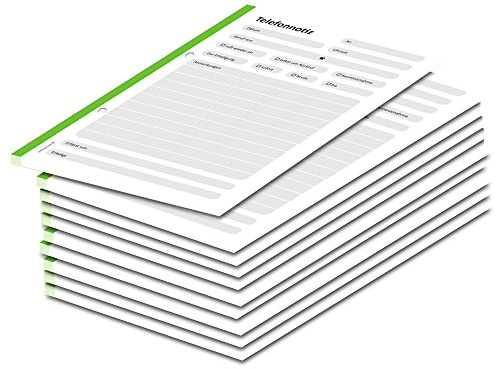 PRICARO Telefonnotizblock, A5 gelocht, grün, 10 Stück