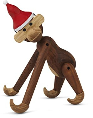 Kay Bojesen Zipfelmütze mini Figuren 3 cm Holzfiguren Weihnachtsdekoration, rot