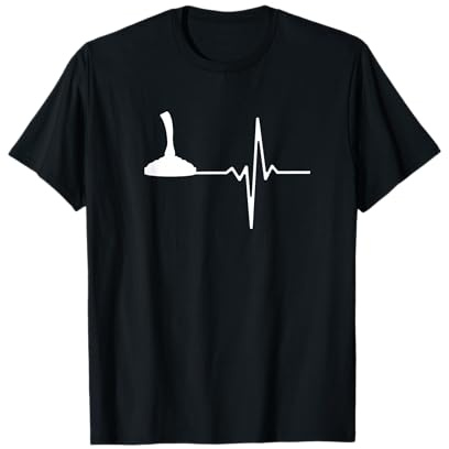 Eisstock Herzschlag Stocksport Stockschießen T-Shirt