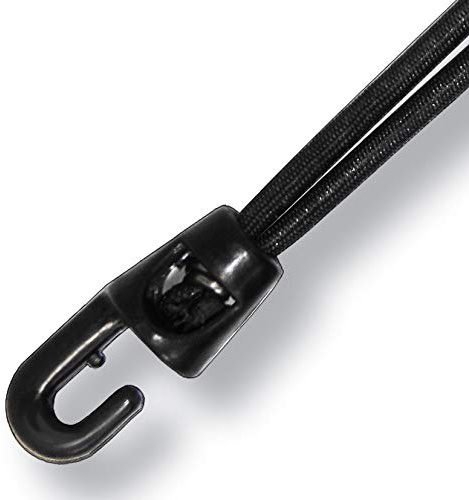 Spannfix Ø 4 x 150 mm schwarz mit Kunststoffhaken und Expanderseilschlaufe 100 Stück