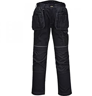 Portwest PW3 PW305BKR32 Pantalon de Travail Stretch Noir Taille 32