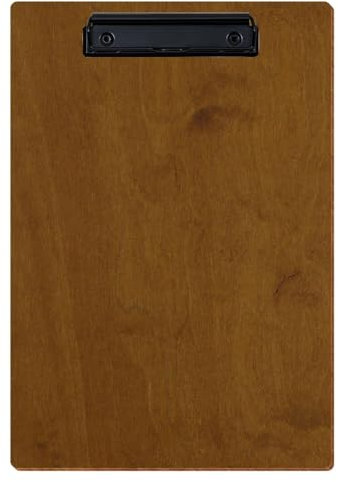 Bütic Holz Klemmbrett Standardform Teak für DIN A3 A4 A5 A6 aus 3 mm Birkensperrholz und mit widerstandsfähigem Klarlack versiegelt