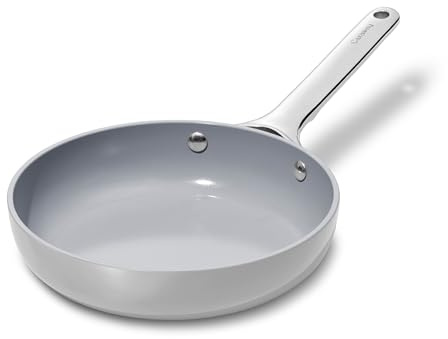 Caraway Nonstick Ceramic Mini Fry Pan (1.05 qt, 8) - Non Toxic, PTFE & PFOA Free - Oven Safe & Compatible with All Stovetops (Gas, Electric & Induction) - Gray