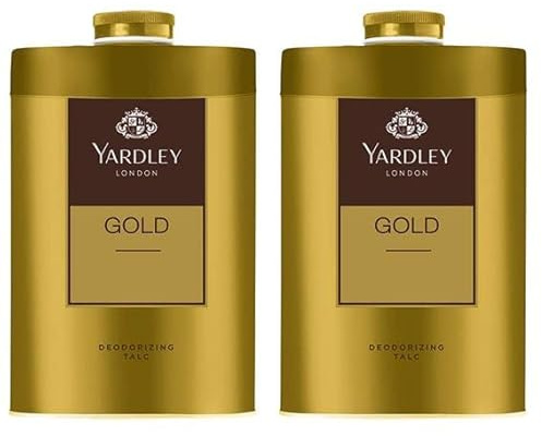2 x 100gm Yardley London Gold Deodorizing Talcum Powder for Men