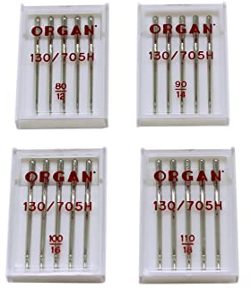 Alfa SET 4 ESTUCHES DE AGUJAS VARIADAS Nº 80/90/100/110 PARA MÁQUINAS DE COSER, Gris, A609800000