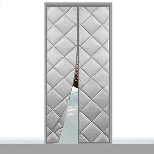 Magnet Wärmeschutzvorhang für Türen 80x180cm, Wärmeschutzvorhang, Kälteschutz und Wärmeschutz im Winter, Ideal für die Nutzung von Klimaanlagen im Sommer, Kinderleichte Klebemontage Ohne Bohren