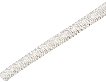 DMiotech 8mmx3.0m(9.8pi) Fibra Vetro Guaina Isolante Piccole Linee Tessuto Tubi per Filo Protezione con Resina Bianco