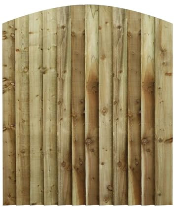 Bespoke Custom Made To Measure UPTO HEIGHT: 5ft (150cm High) Feather Edge Semi-Braced Arch Top Pathway Garden Pedestrian Gate [Width Between 105CM to 120CM Hinge Pack Option Removed