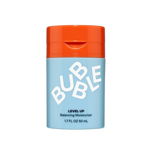 Bubble Skincare Level Up Gel Face Moisturizer for Oily Skin -Travel Size Lightweight Gel Moisturizer, Balancing + Hydrating Face Lotion with Niacinamide + Zinc to Improve Texture + Reduce Shine (50ml)