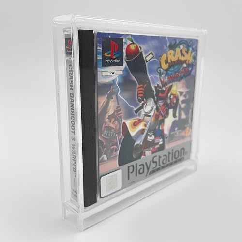 Reset Retro Caja acrílica apta para juegos de Playstation 1 en embalaje original. Protección óptima y práctico almacenamiento para coleccionistas. Presentación elegante de tu colección. Transparencia