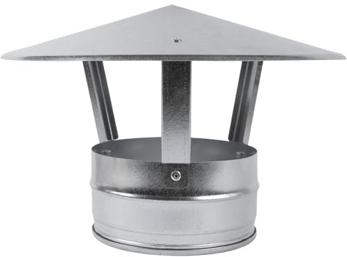 Vent systems 150 mm skorstensskydd för rökrör – galvaniserat stål ugnsrör lock/skorstensskydd med regnhuva – skorstensskydd för utomhusbruk