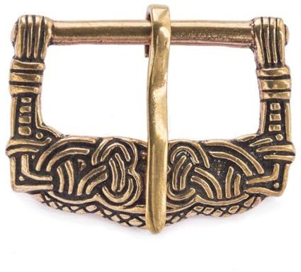 Windalf Wikinger Gürtelschnalle ODIN 4.4 cm Vikings Schmuck Bronze