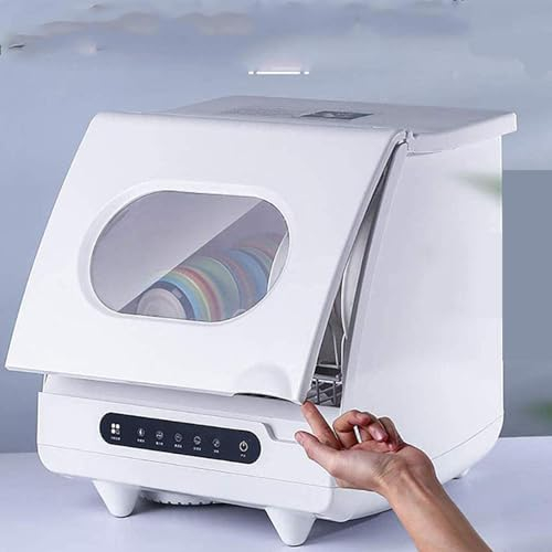 Lavavajillas Totalmente Automático, Lavavajillas De Sobremesa Portátil Totalmente Automático, Mini Lavavajillas Con 5 Programas Con Inicio Retardado - Con Interior De Acero Inoxidable Y 6 Estantes