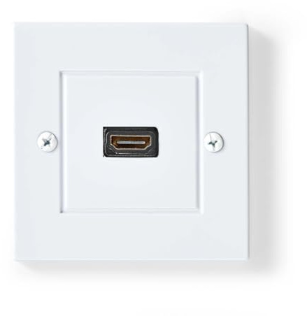 NEDIS HDMI-Wanddose - 1x HDMI Female - 4K@60Hz - HDMI Ausgang - Schwarz - 18 Gbps - Vergoldet - Box